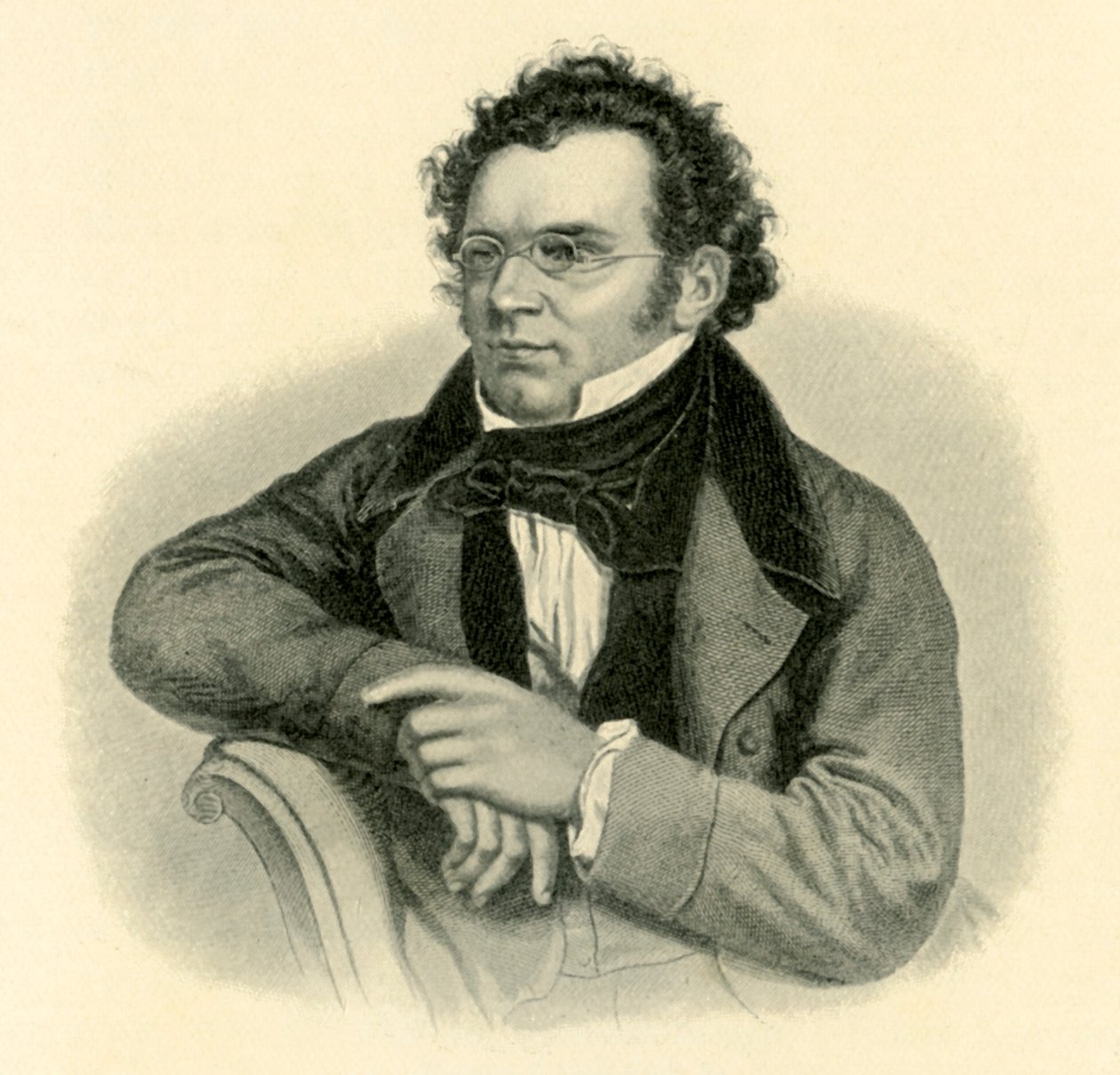 Schubert, ca. 1820er, 1907 von Unbekannt