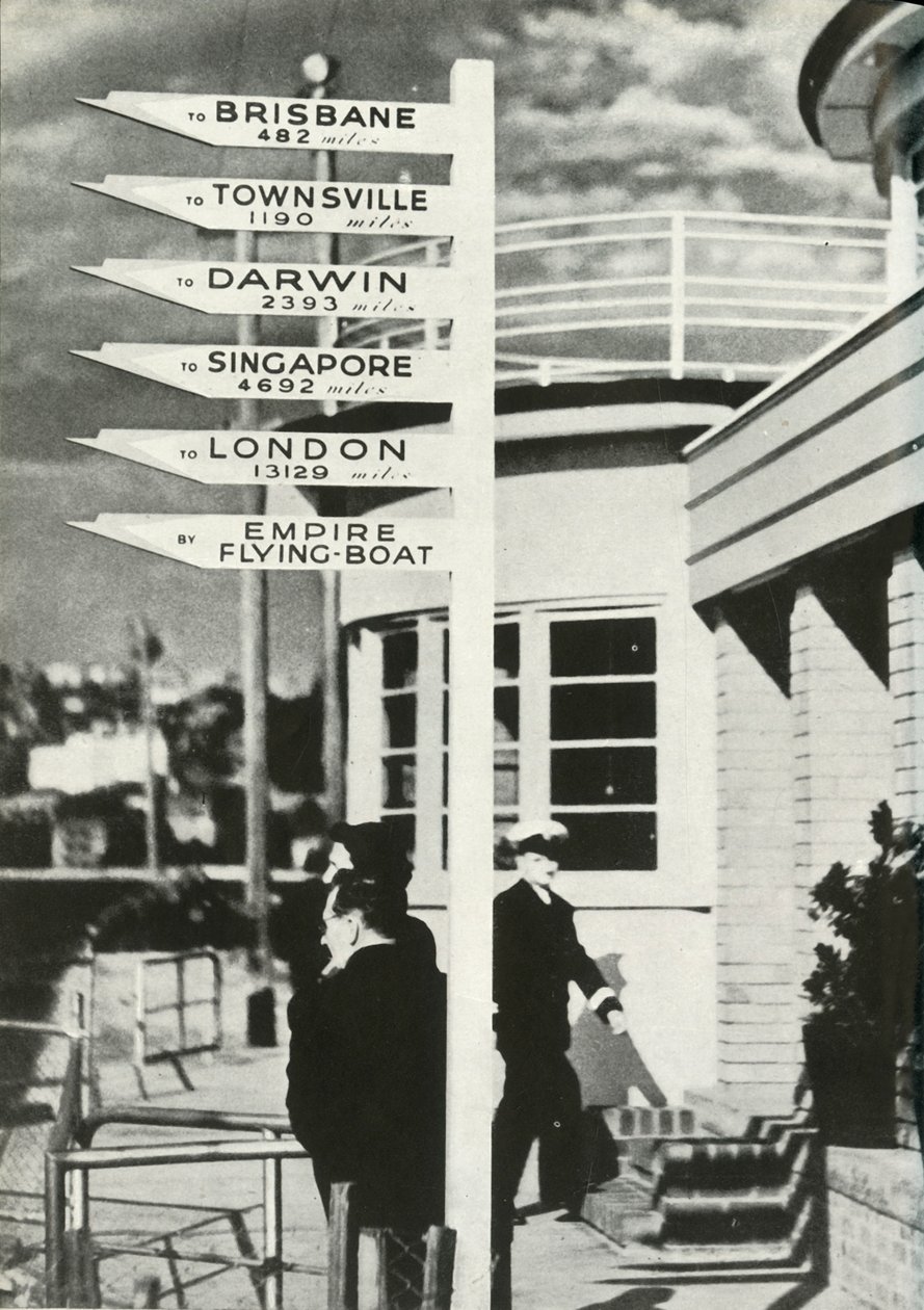 Wegweiser in Rose Bay, Sydney, Australien, ca. 1939-1944, 1946 von Unbekannt