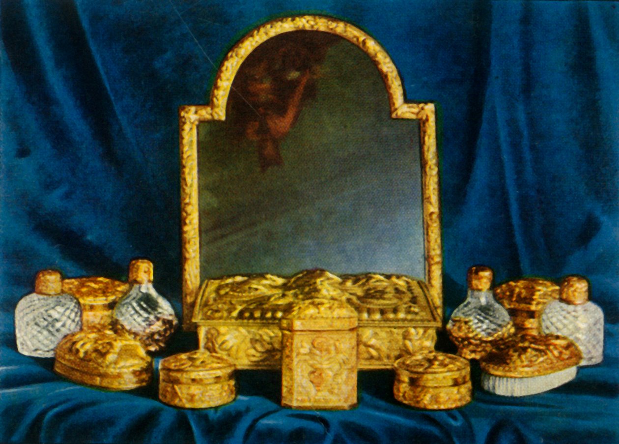 Silbervergoldetes Toilettenservice, 1938 von Unbekannt