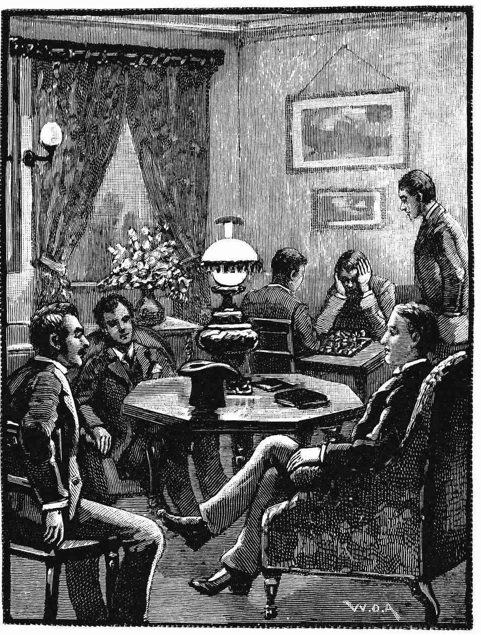 Wohnzimmer im YMCA, Exeter Hall, London, 1887 von Unbekannt