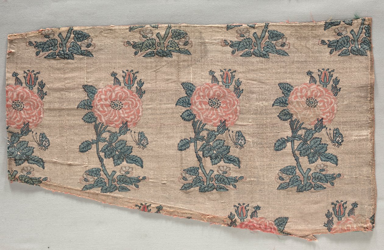 Ärmel mit Rosensträuchern und Schmetterlingen, frühe 1600er von Unbekannt