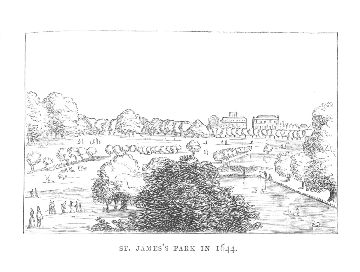 St. James Park im Jahr 1644 von Unbekannt