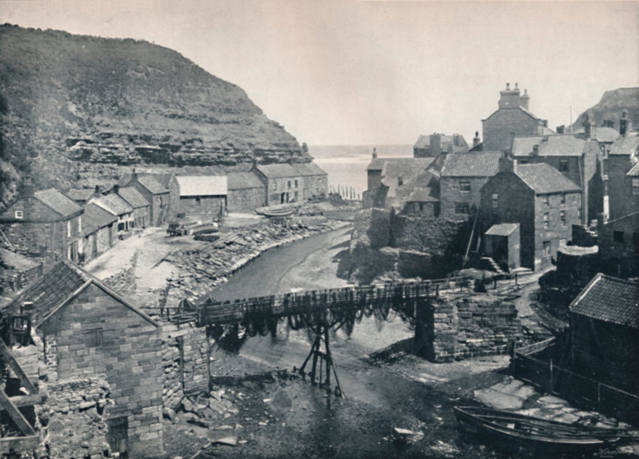 Staithes - Blick zum Meer, 1895 von Unbekannt