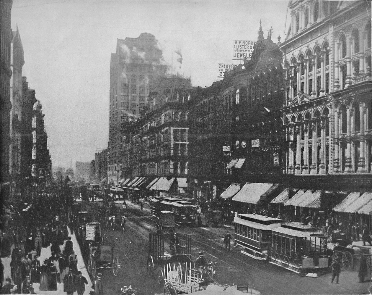 State Street, Chicago, um 1897 von Unbekannt