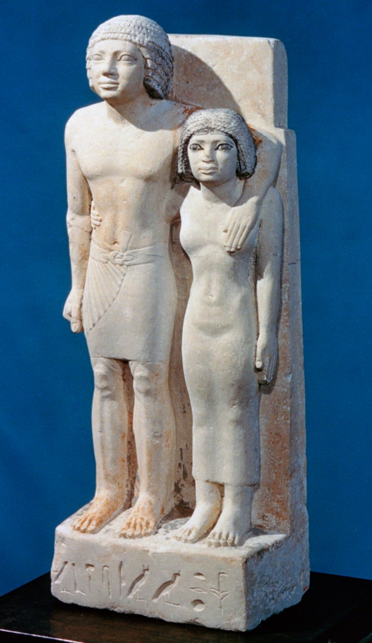 Statue von Memi und Sabu, 26.-25. Jahrhundert v. Chr. von Unbekannt