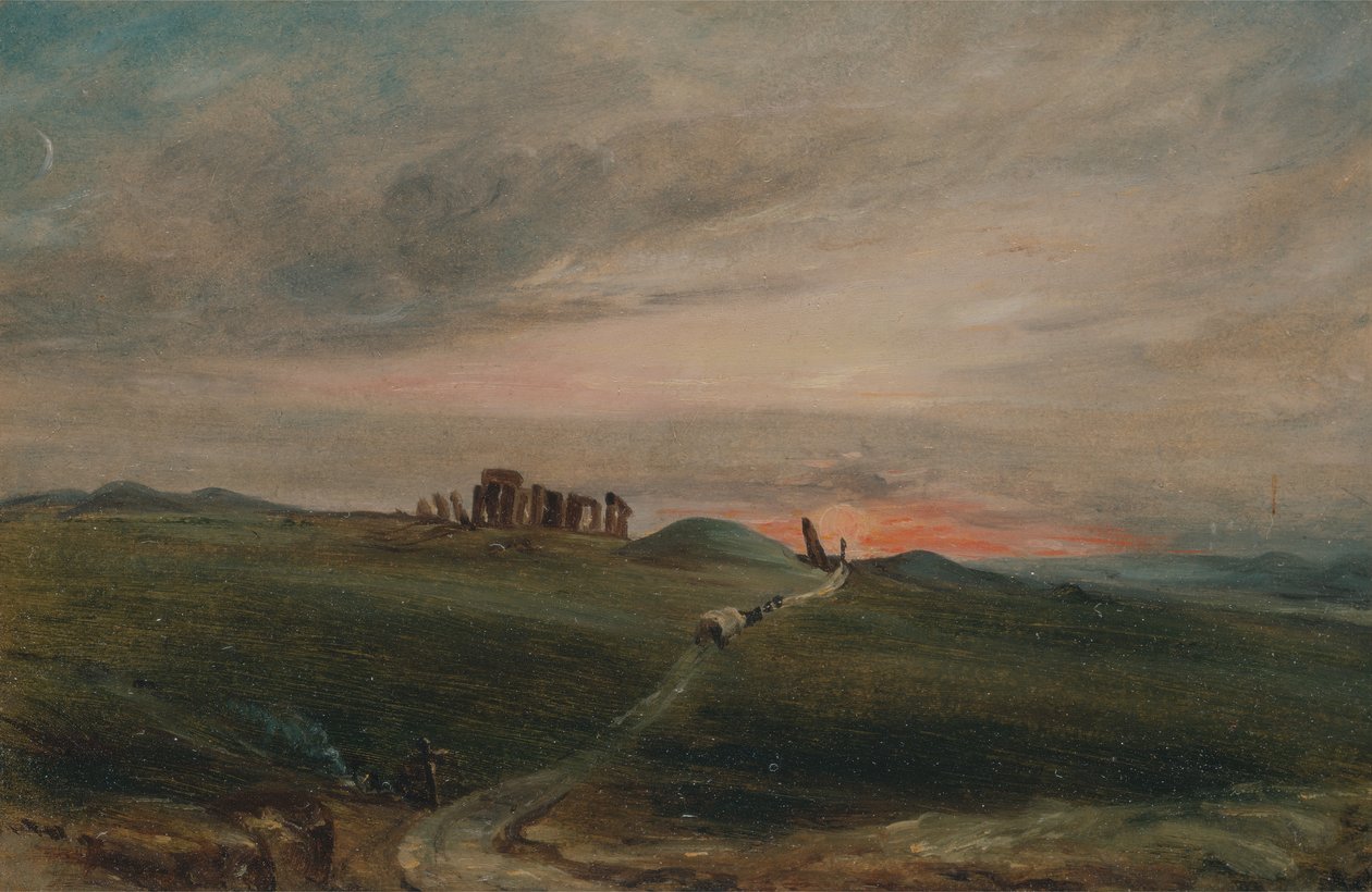 Stonehenge bei Sonnenuntergang, 1836 von Unbekannt
