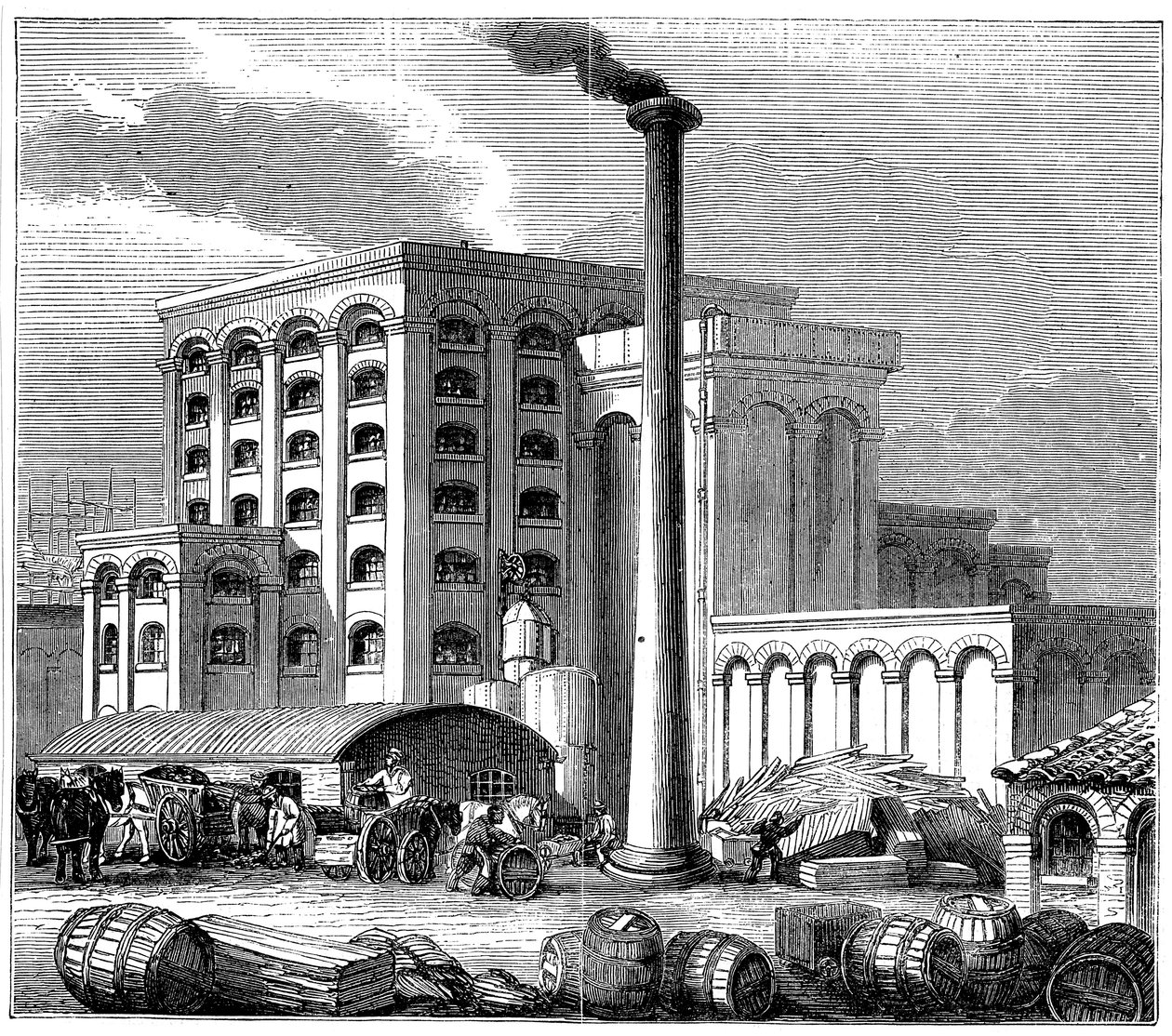 Zuckerraffinerie, Southampton, England, eröffnet 1851 von Unbekannt