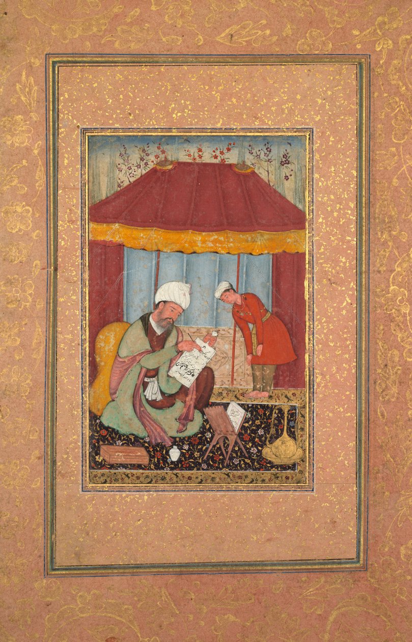 Lehrer mit seinem Schüler, ca. 1595-1600 von Unbekannt