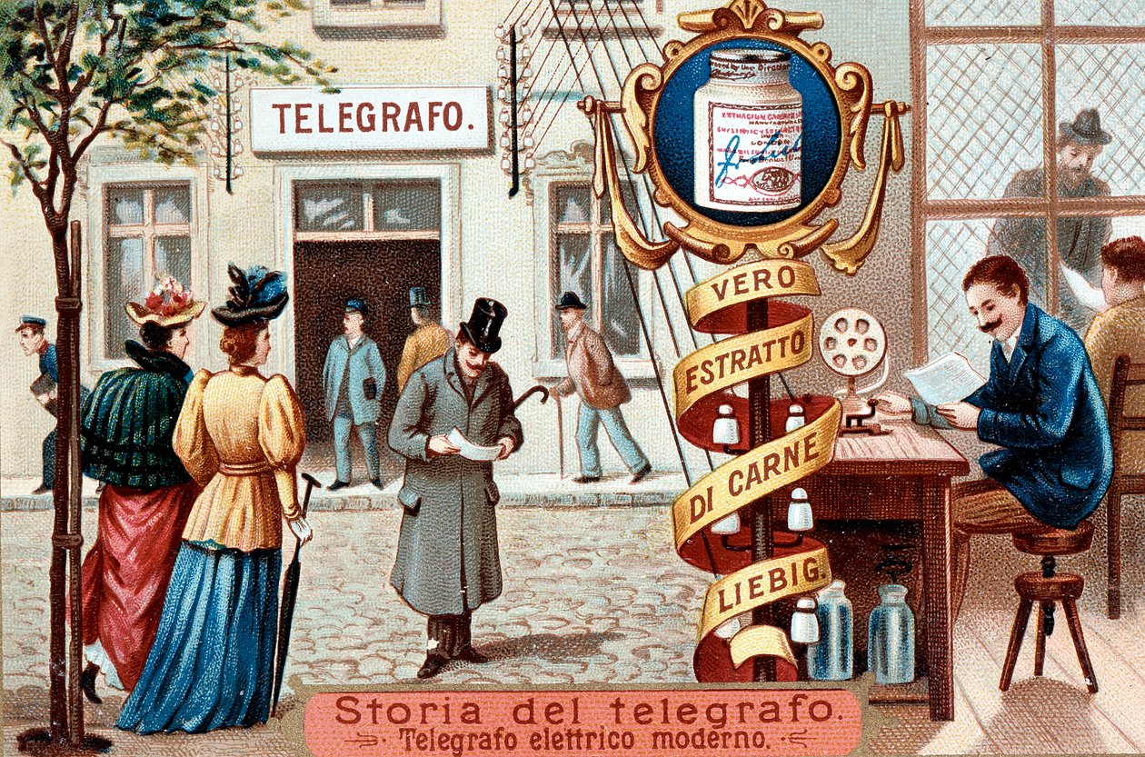 Telegrafenamt, um 1900 von Unbekannt
