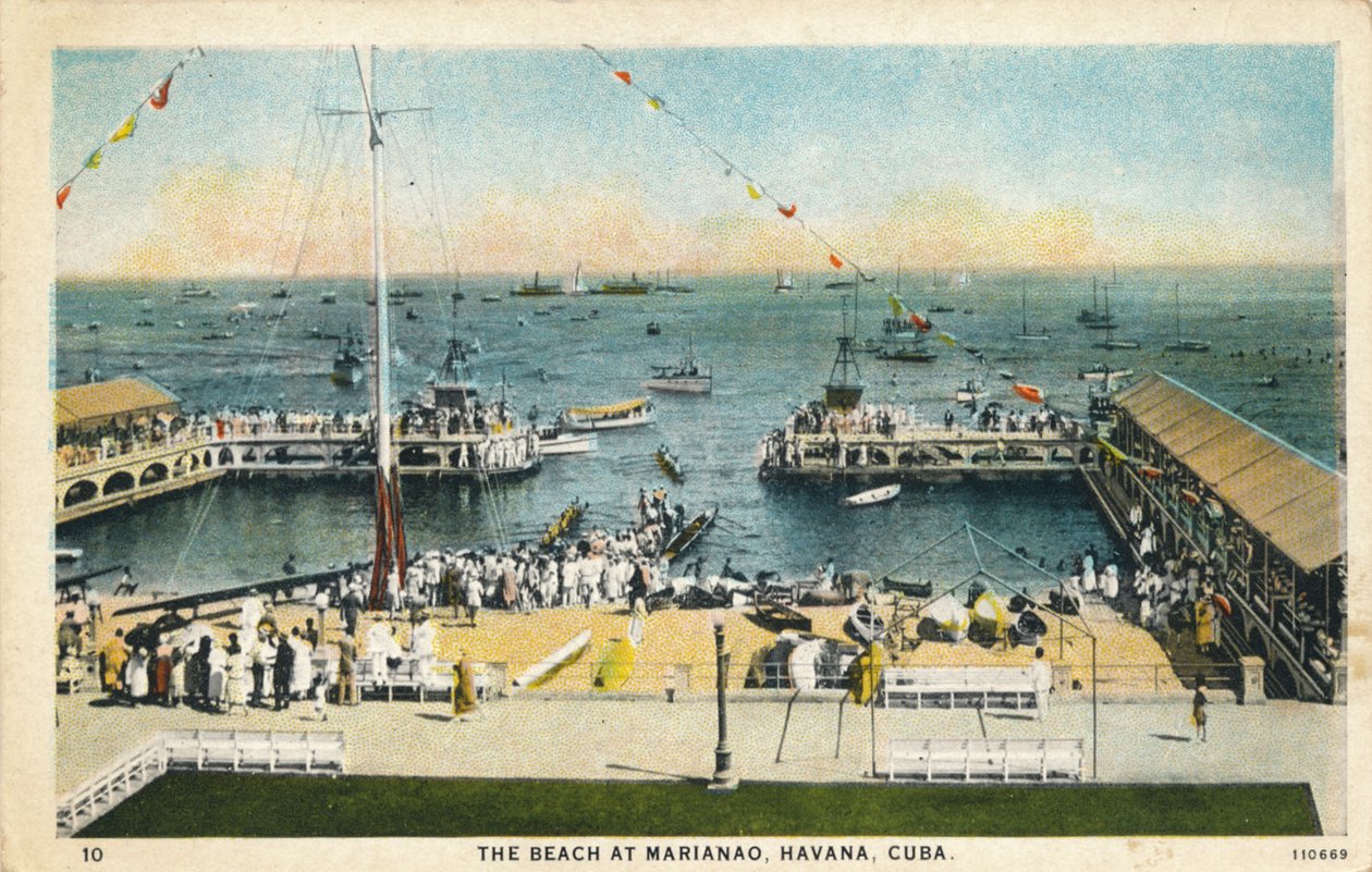 Der Strand von Marianao, Havanna, Kuba, um 1910 von Unbekannt