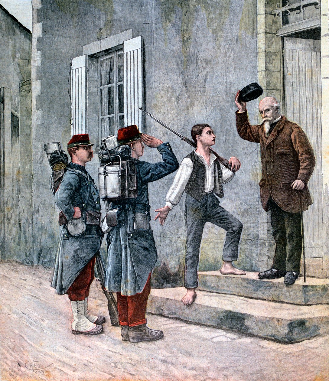 Das Quartier, nach einem Gemälde von Cres, 1892 von Unbekannt