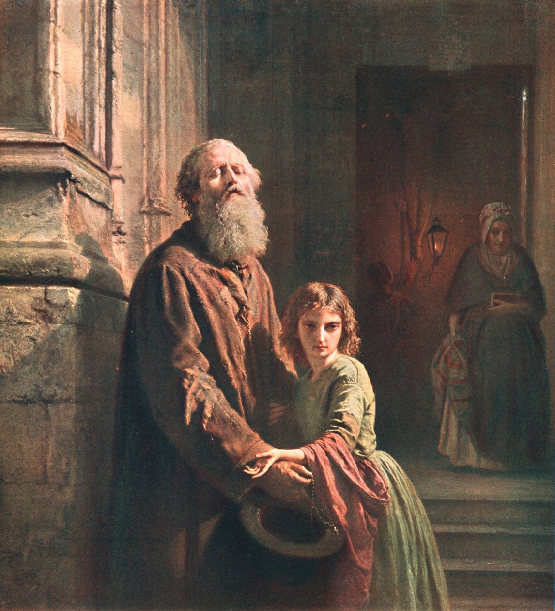 Der blinde Bettler, 1853, ca. 1902 von Unbekannt