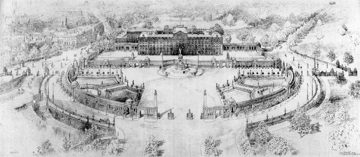 Der Buckingham-Palast, der sein soll, 1910 von Unbekannt