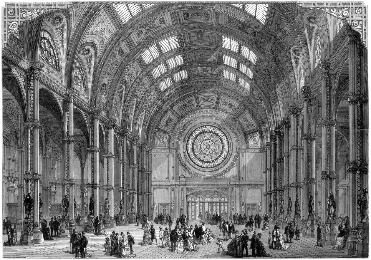 Die zentrale Halle, Alexandra Palace, London, 1875 von Unbekannt