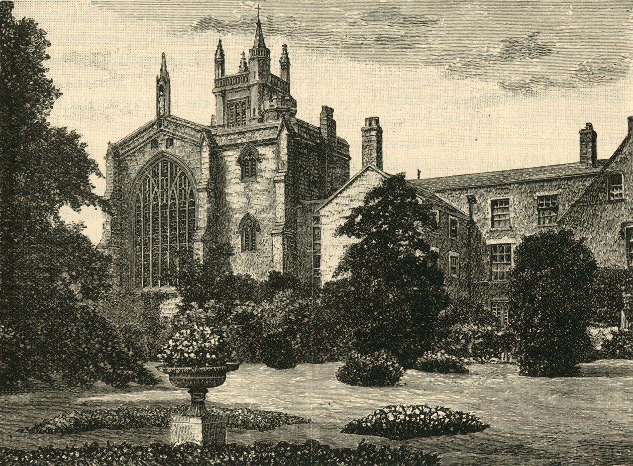 Die College-Kapelle, vom Garten des Wächters, 1898 von Unbekannt