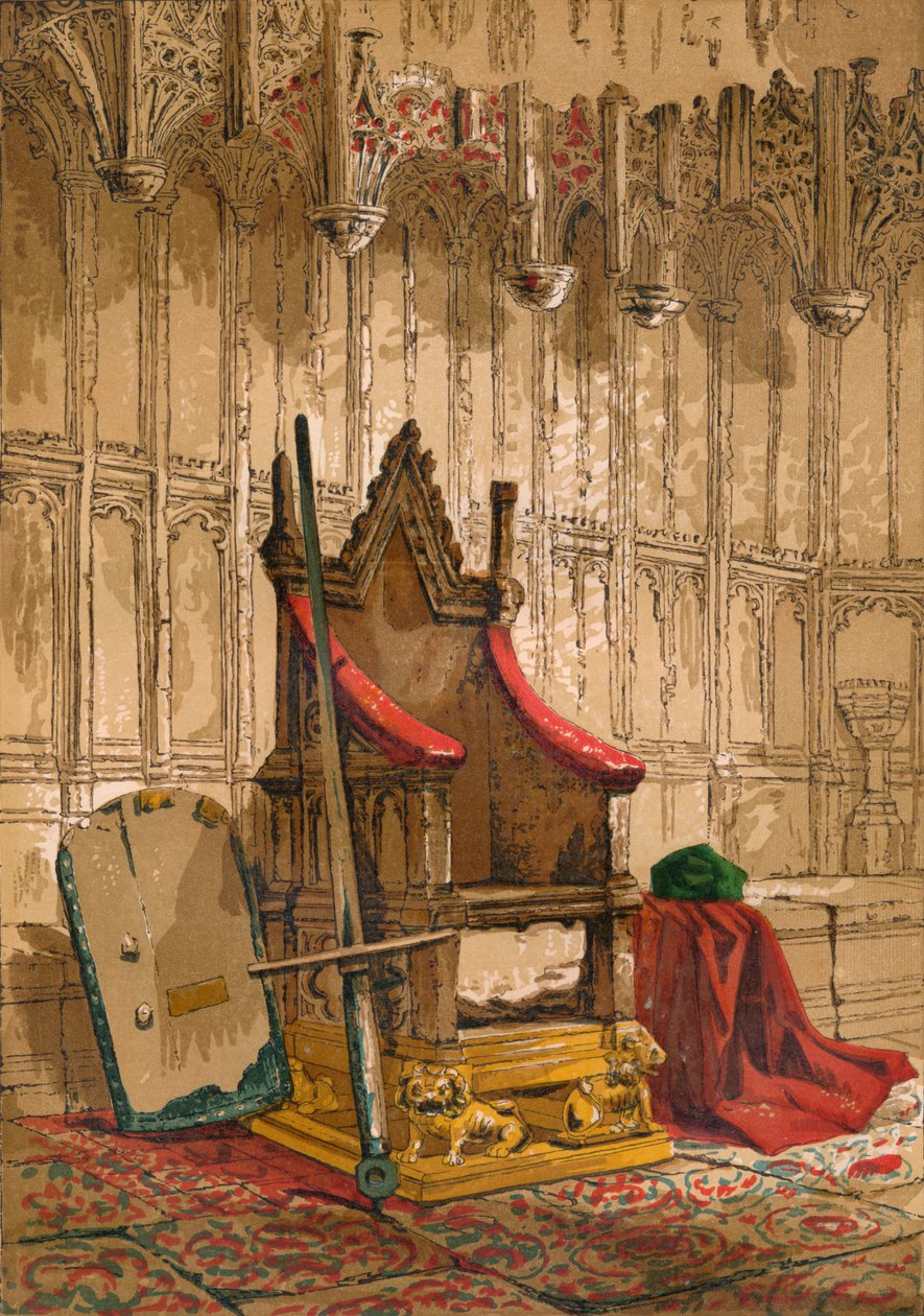 Die Krönungsstuhl, um 1845, 1864 von Unbekannt