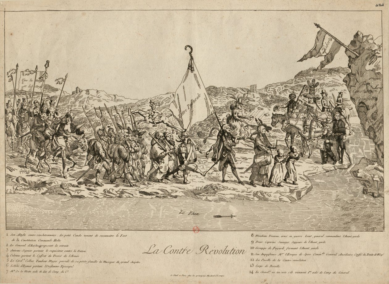 Die Konterrevolution, 1791 von Unbekannt