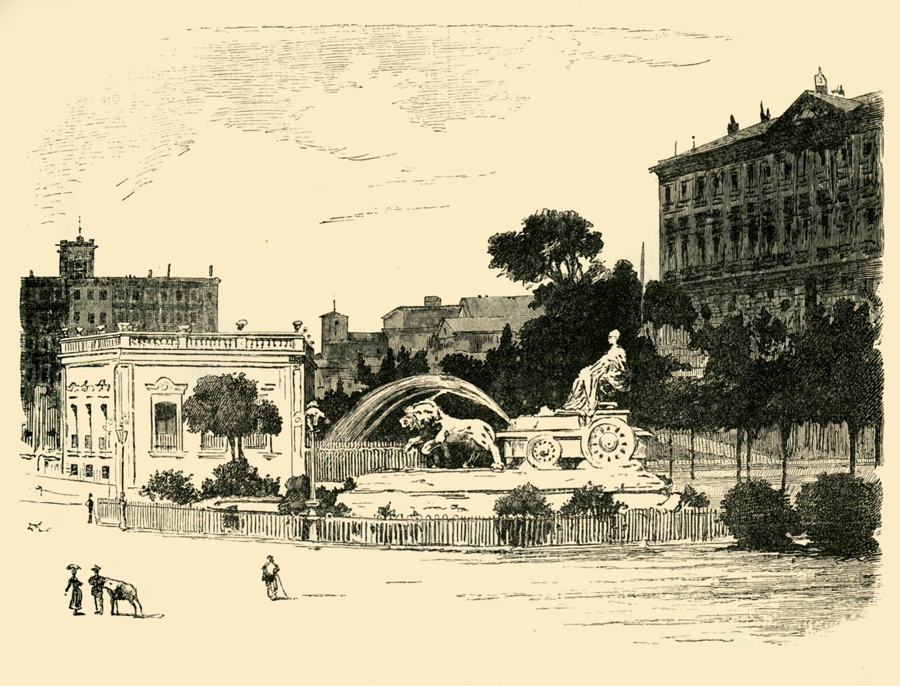 Der Brunnen der Kybele, Madrid, 1890 von Unbekannt