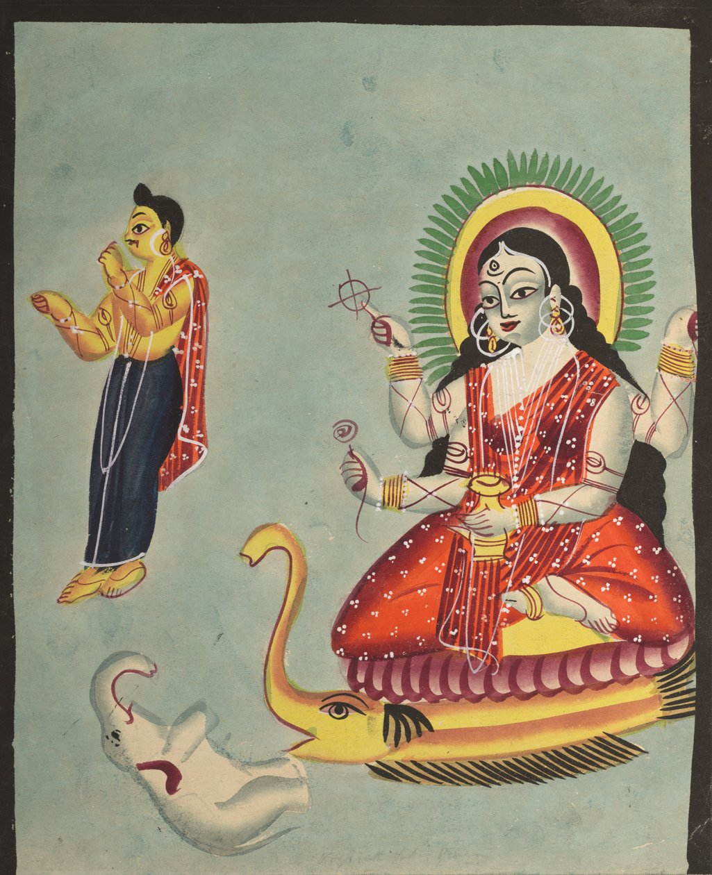 Die Göttin Ganga, 1800er von Unbekannt