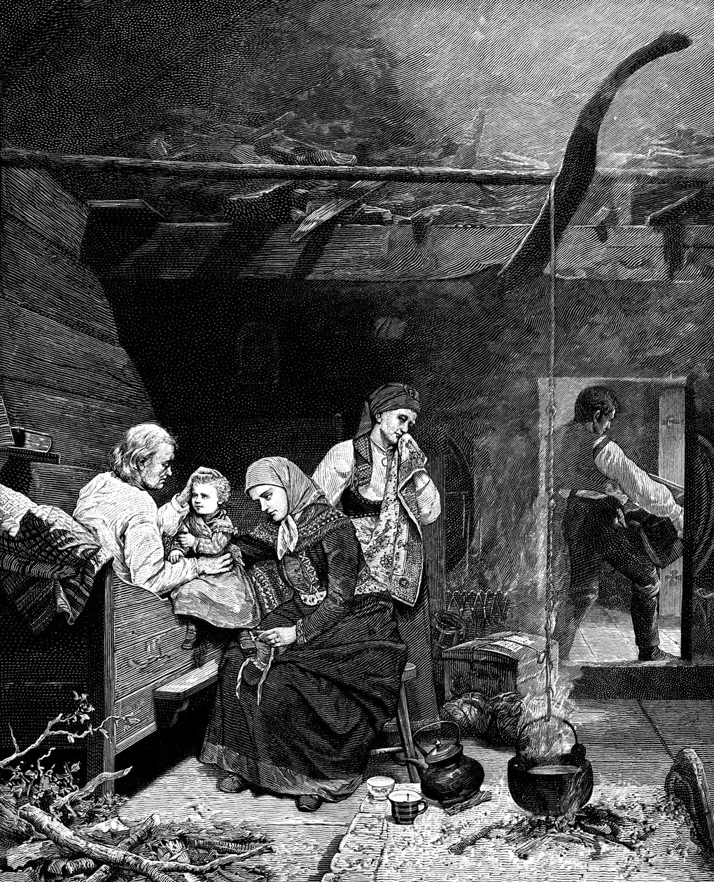 Der Segen des Großvaters, Mitte 19. Jahrhundert 1882 von Unbekannt