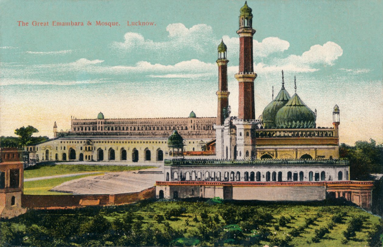Die Große Embambara & Moschee. Lucknow, ca. 1900 von Unbekannt