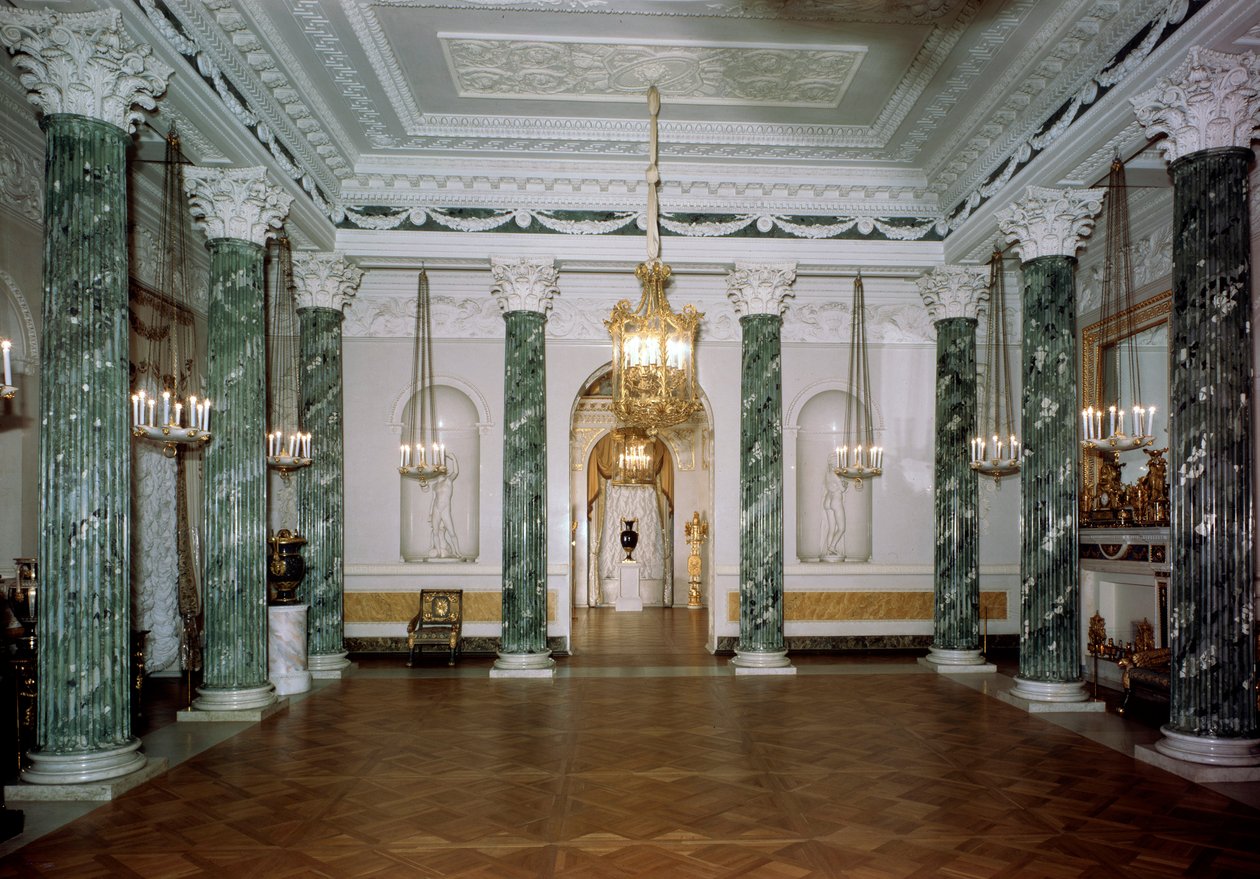 Die griechische Halle, Pawlowsk-Palast, St. Petersburg, Russland von Unbekannt