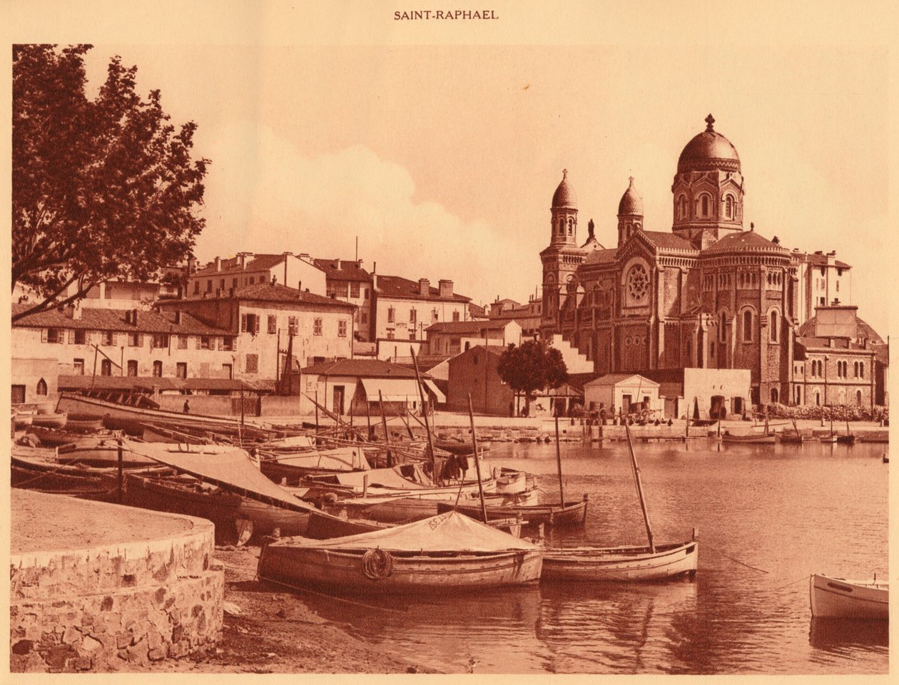 Der Hafen und die Kirche, Saint Raphael von Unbekannt