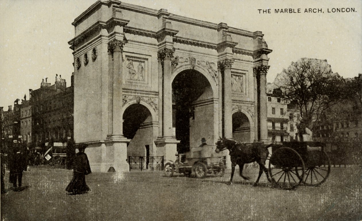 Der Marble Arch, London, spätes 19. - frühes 20. Jahrhundert von Unbekannt