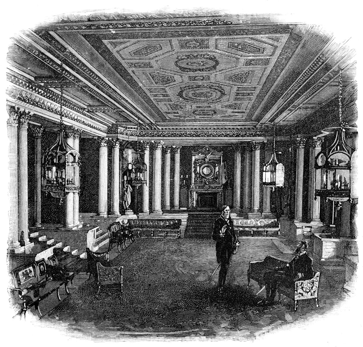Die Marmorgalerie, Buckingham Palace, 1900 von Unbekannt