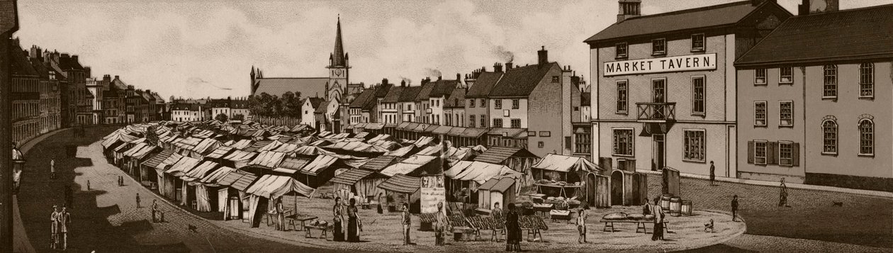 Der Marktplatz, ca. 1880 von Unbekannt