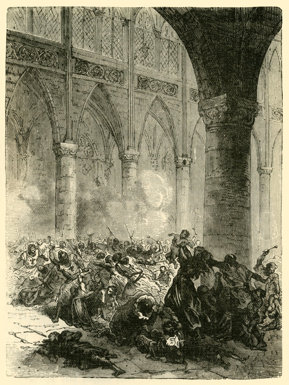 Das Massaker von Béziers, 1209, 1890 von Unbekannt