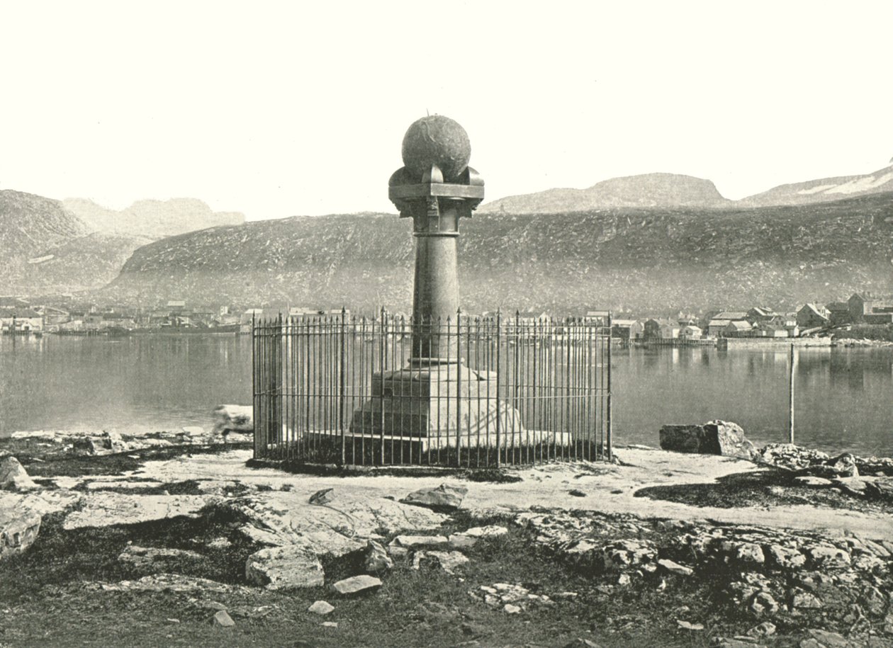 Die Meridian-Säule, Hammerfest, Norwegen, 1895 von Unbekannt