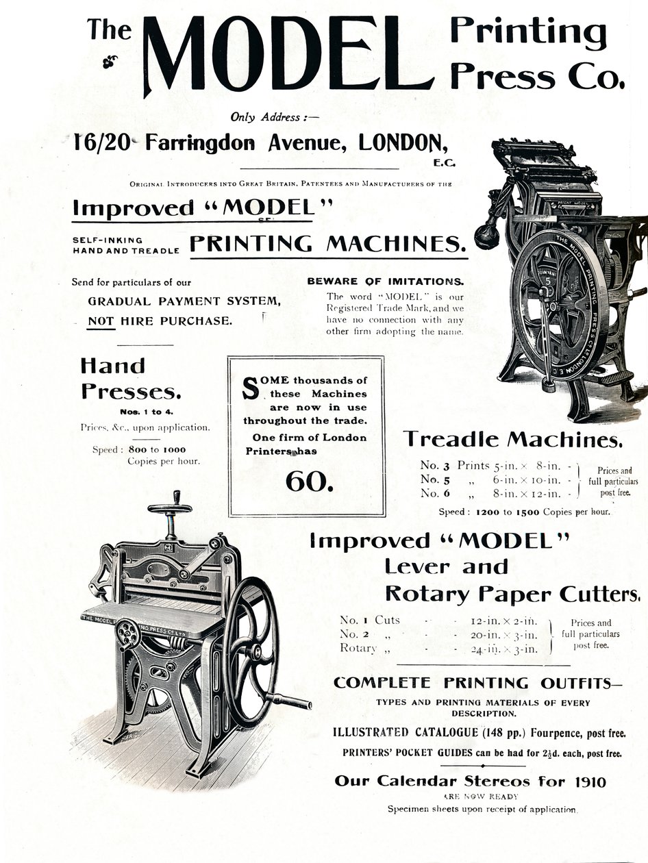 The Model Printing Press Co., 1910 von Unbekannt