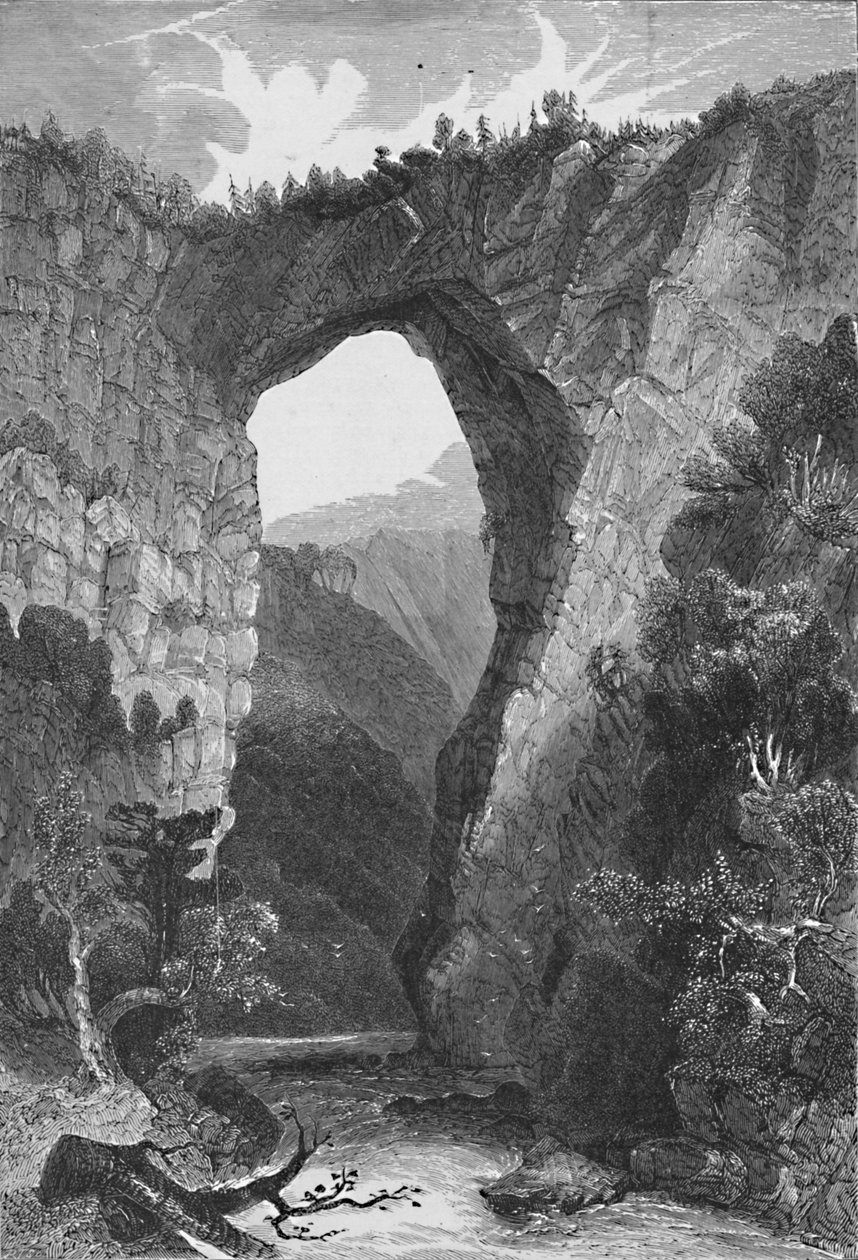 Die natürliche Brücke, Virginia, 1883 von Unbekannt