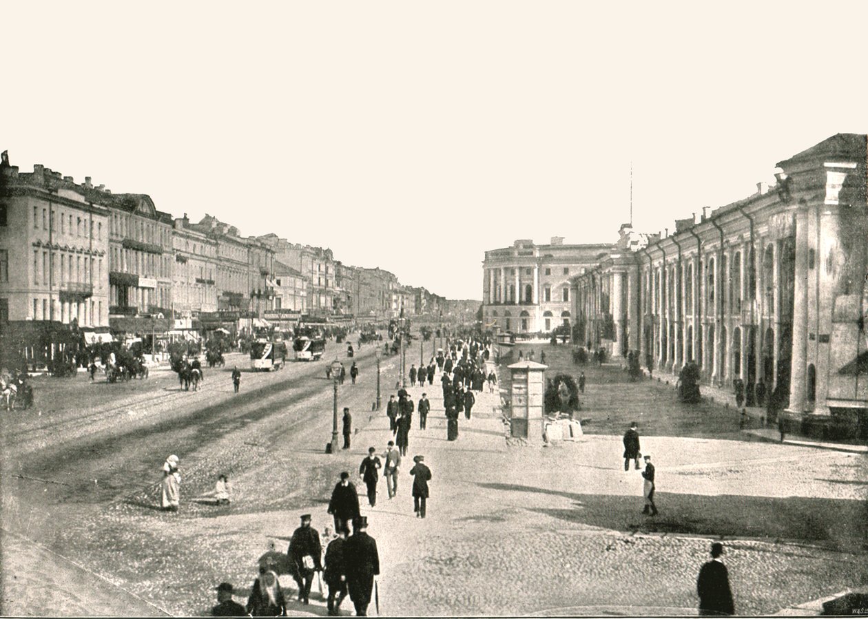 Der Newski-Prospekt, St. Petersburg, Russland, 1895 von Unbekannt