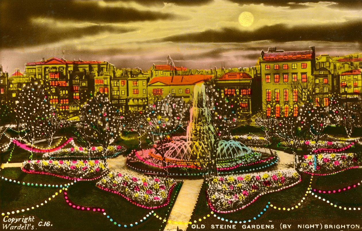 Die Old Steine Gärten, Brighton, Sussex, um 1940 von Unbekannt