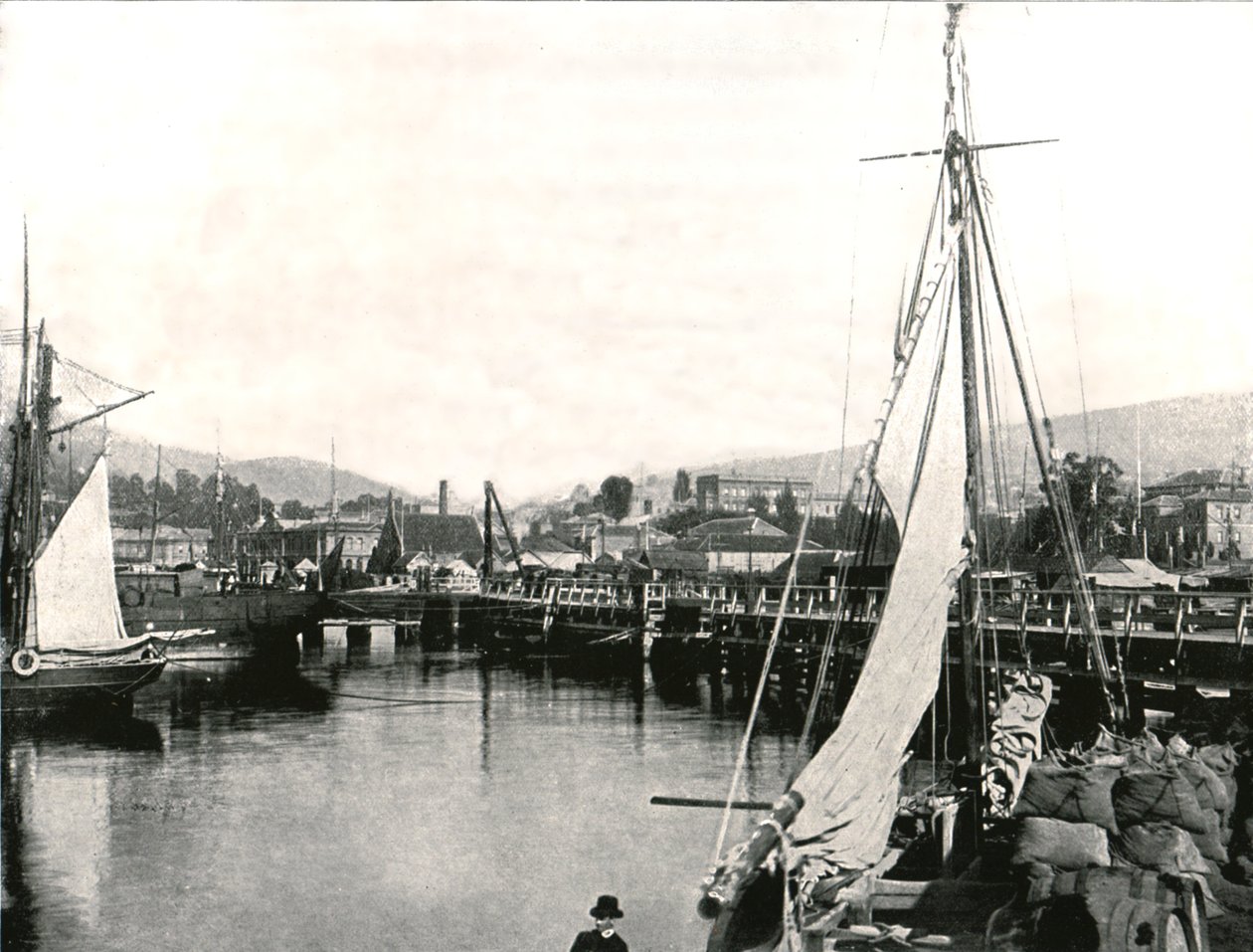 Der Hafen von Hobart, Tasmanien, Australien, 1895 von Unbekannt