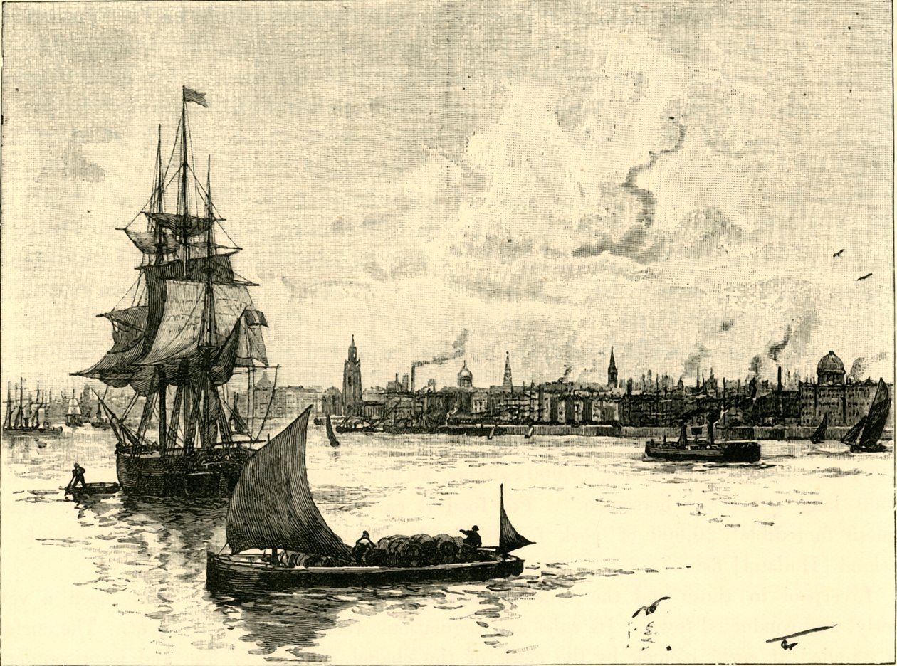 Der Hafen von Liverpool, 1898 von Unbekannt