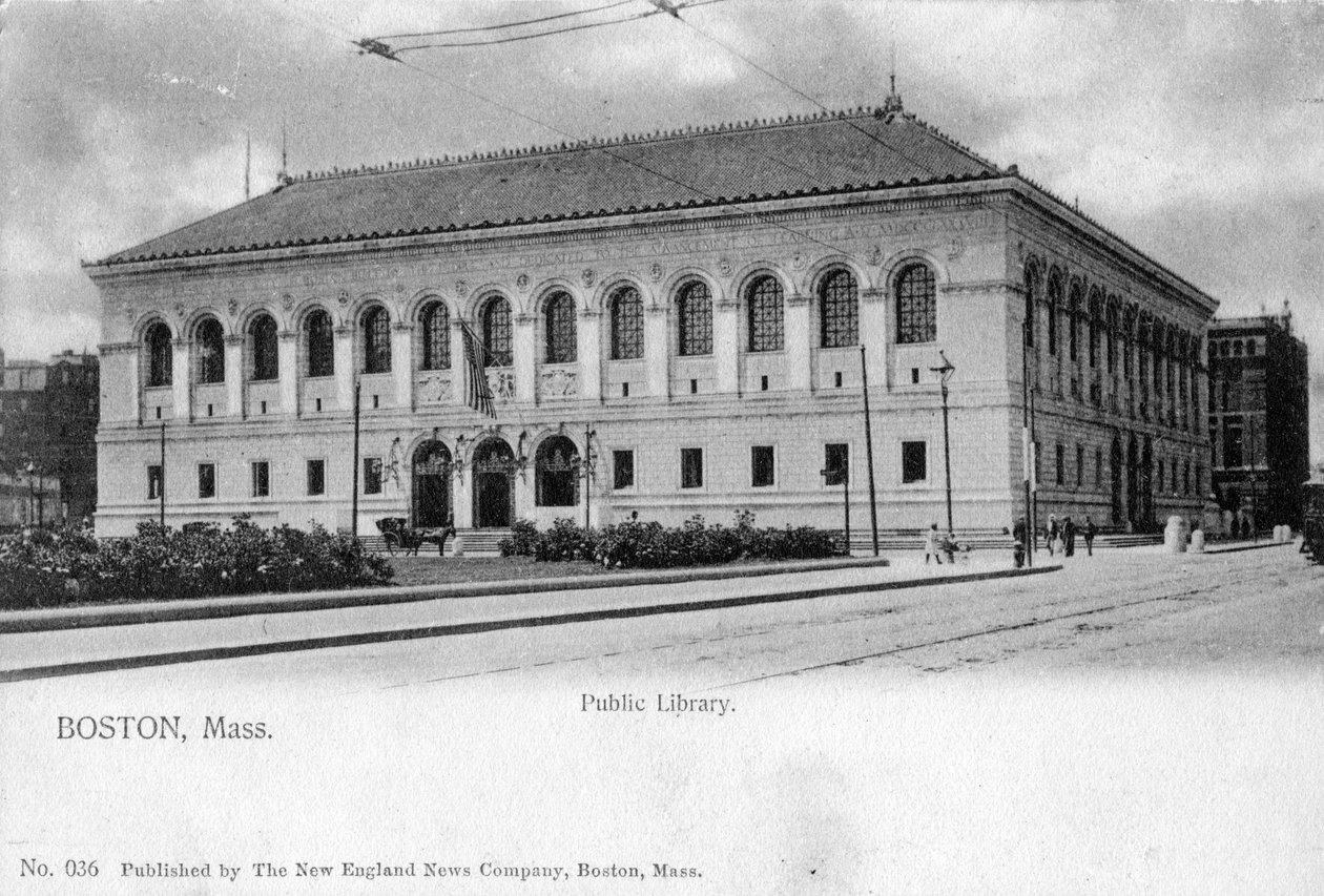 Die öffentliche Bibliothek, Boston, Massachusetts von Unbekannt