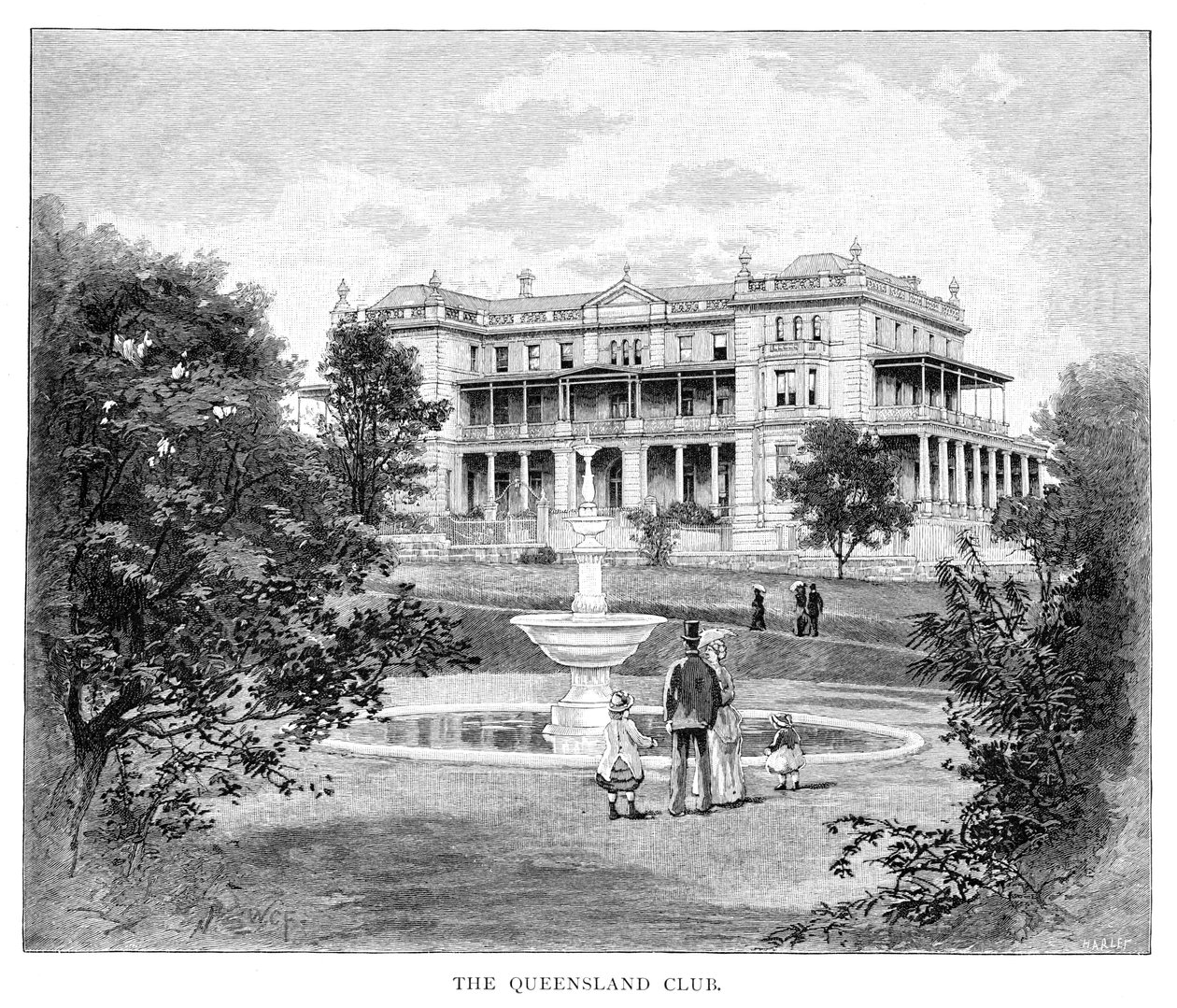 Der Queensland Club, Australien, 1886 von Unbekannt