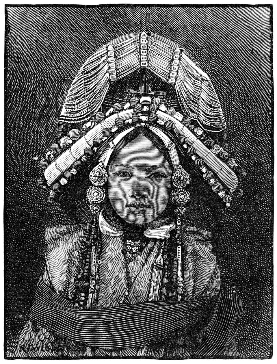 Die Rani von Sikkim, 1889 von Unbekannt