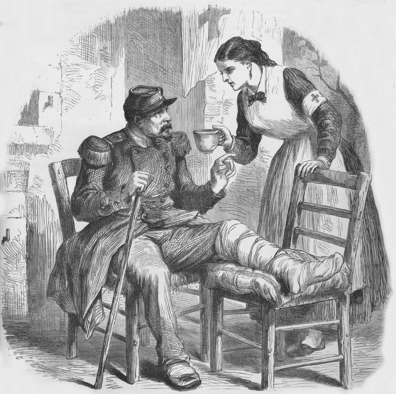 Die Rotkreuzschwester, 1884 von Unbekannt