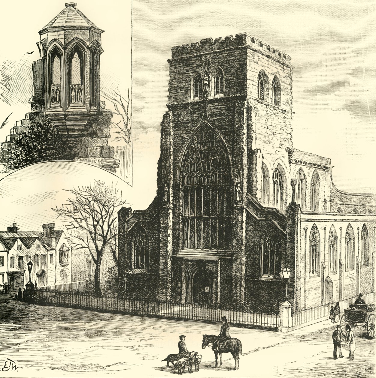 Das Refektoriumskanzel. Die Abteikirche, 1898 von Unbekannt