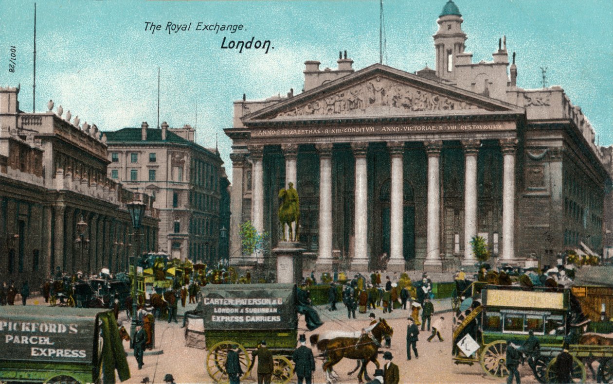 Die Royal Exchange, London, um 1910 von Unbekannt