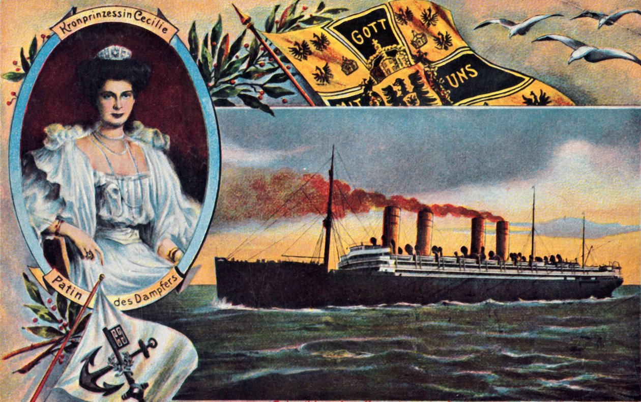Die SS Kronprinzessin Cecilie, ca. 1910 von Unbekannt