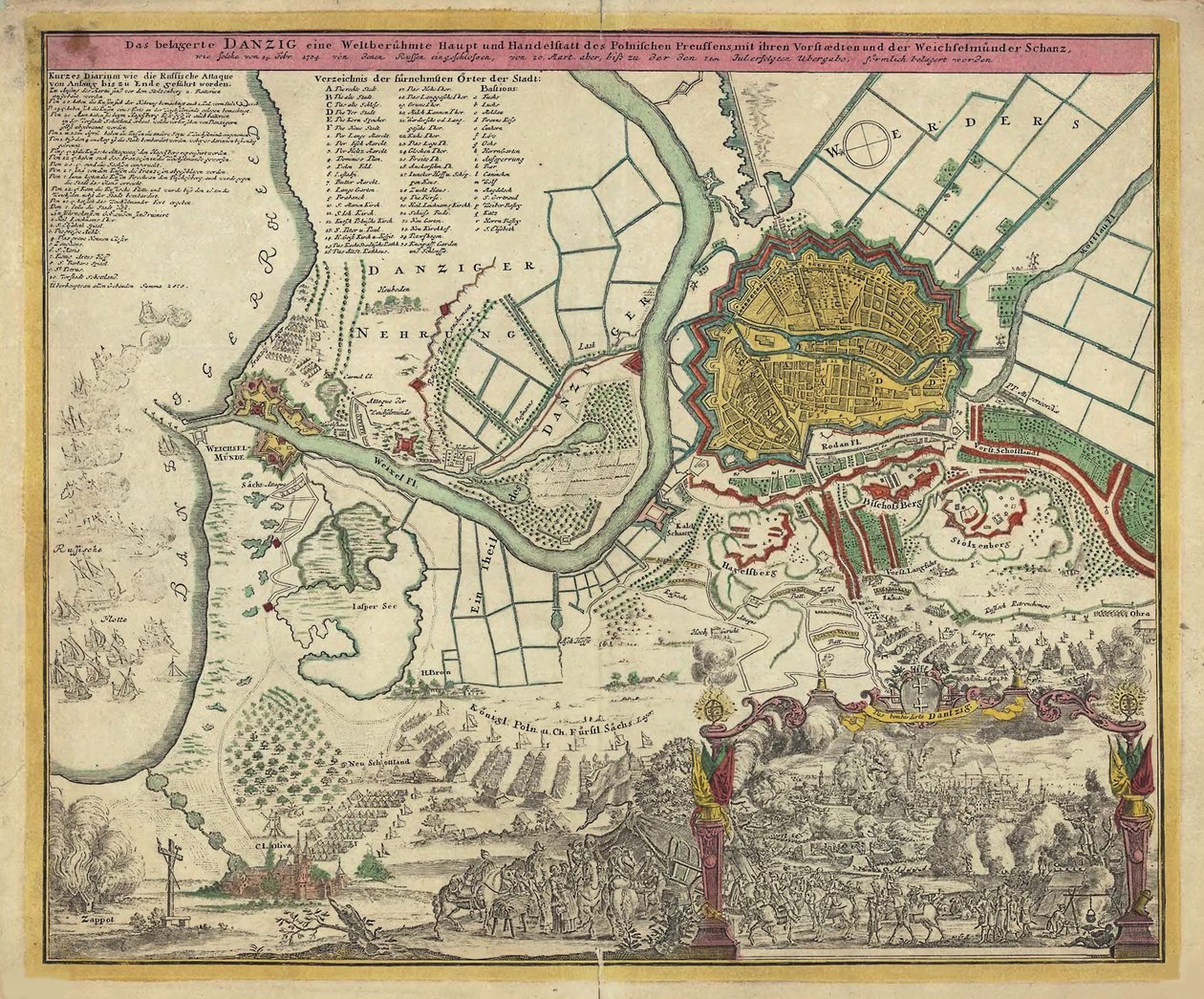 Die Belagerung von Danzig, 1734, 1730er von Unbekannt
