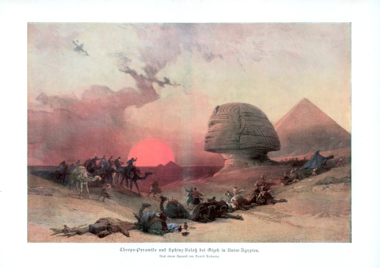 Die Sphinx von Gizeh, Ägypten, 1840er Jahre von Unbekannt