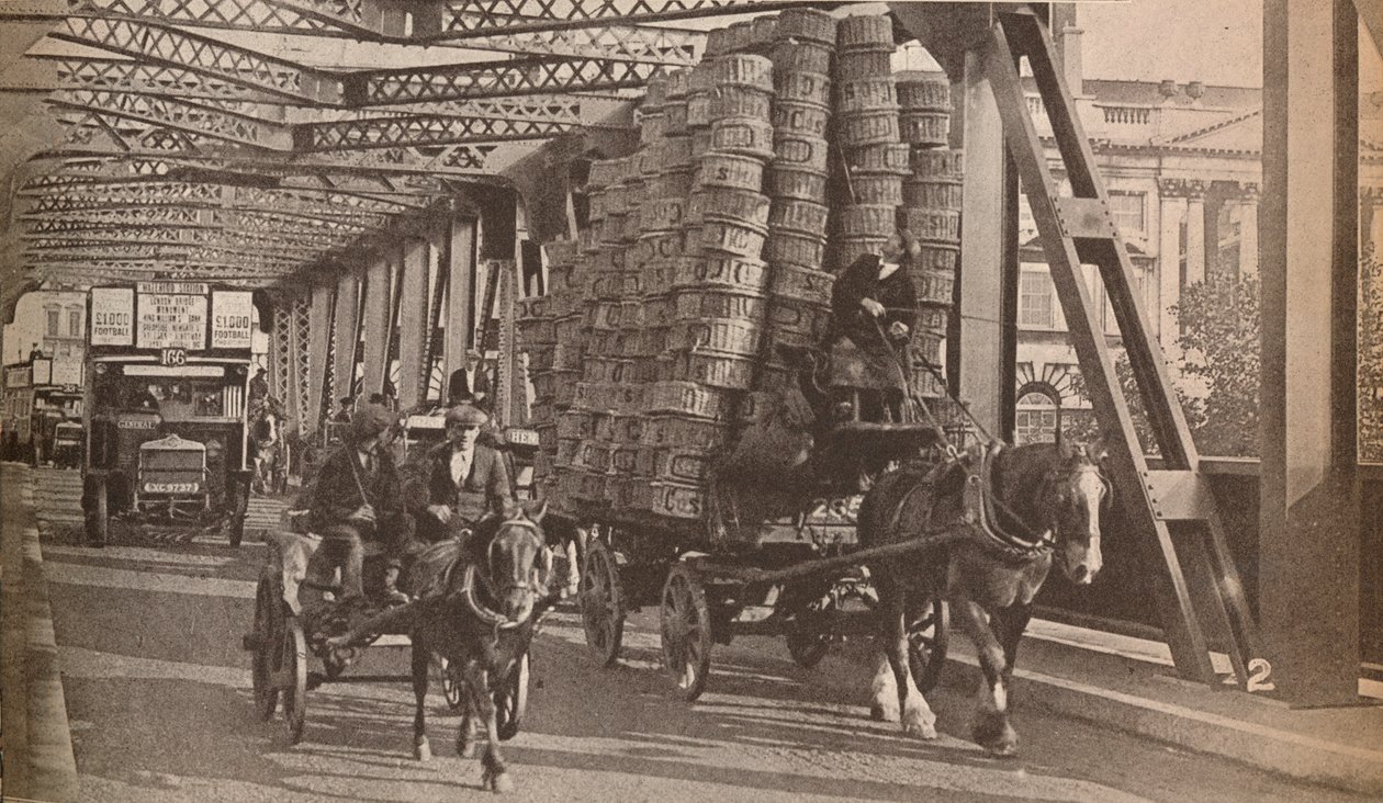 Die provisorische Brücke, um 1925 (1935) von Unbekannt