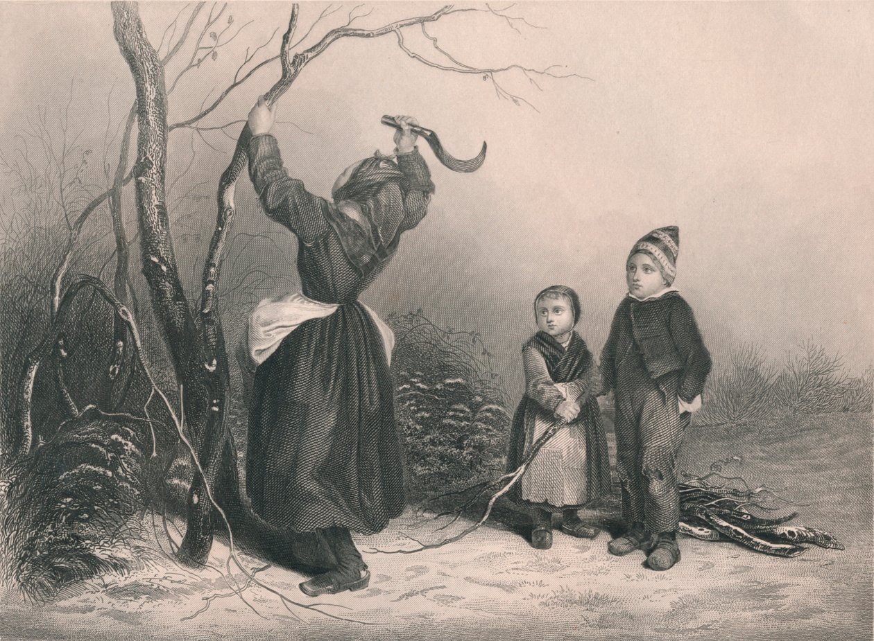 Die Holzfäller, um 1850 von Unbekannt