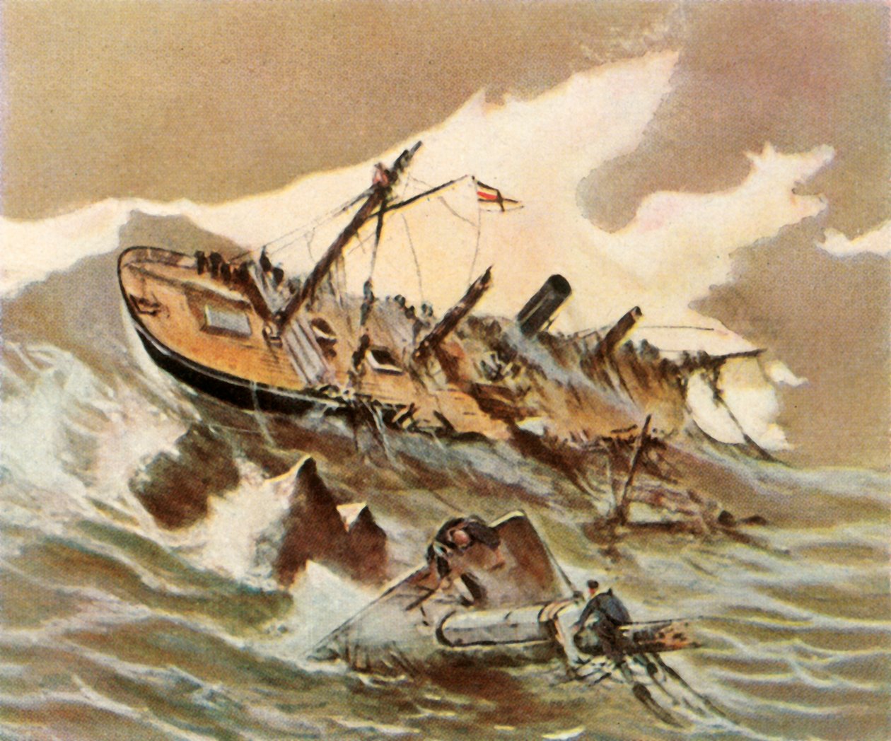 Das Kanonenboot Iltis wird zerstört, 1896, 1936 von Unbekannt